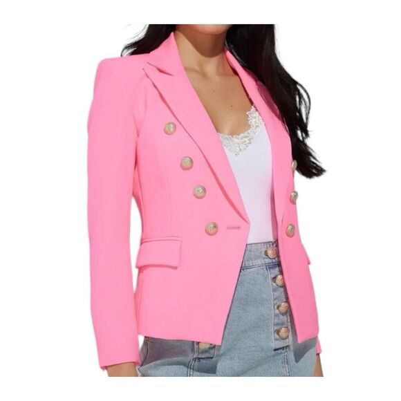 Generation Love Delilah Crepe Blazer in Ultra Pink Size XS - Picture 1 of 8